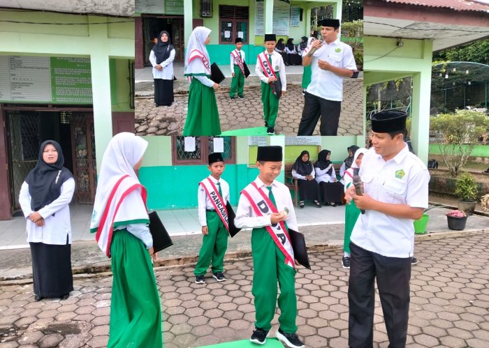 Kepala MIN 1 Batang Hari Berikan Reward Untuk Siswa yang Hafal UUD 1945 dan Janji Siswa Saat Upacara Bendera.